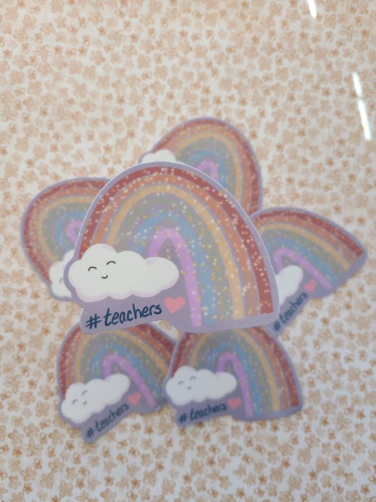 Colorful Rainbow Teacher - Vinyl Sticker