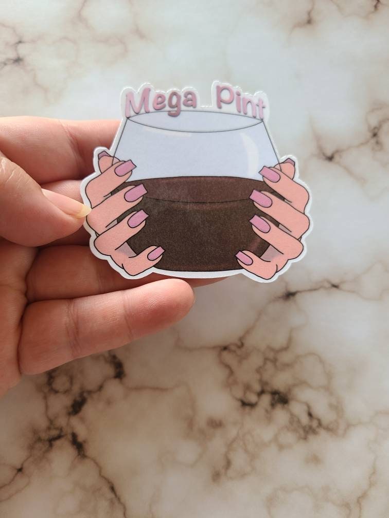 Mega Pint Wine - Vinyl Sticker