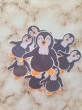 Cute Singing Penguin - Vinyl Sticker