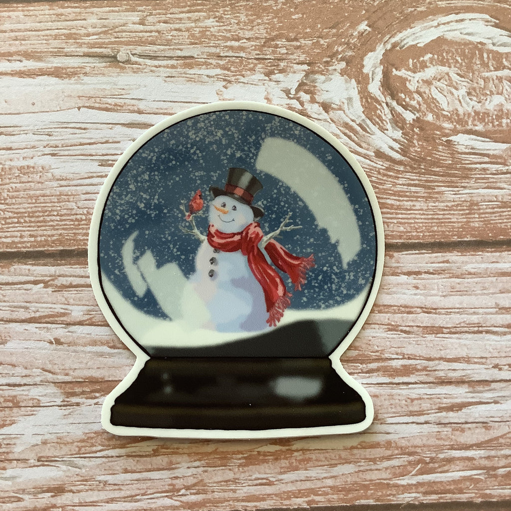 Snowman Snow Globe - Vinyl Sticker