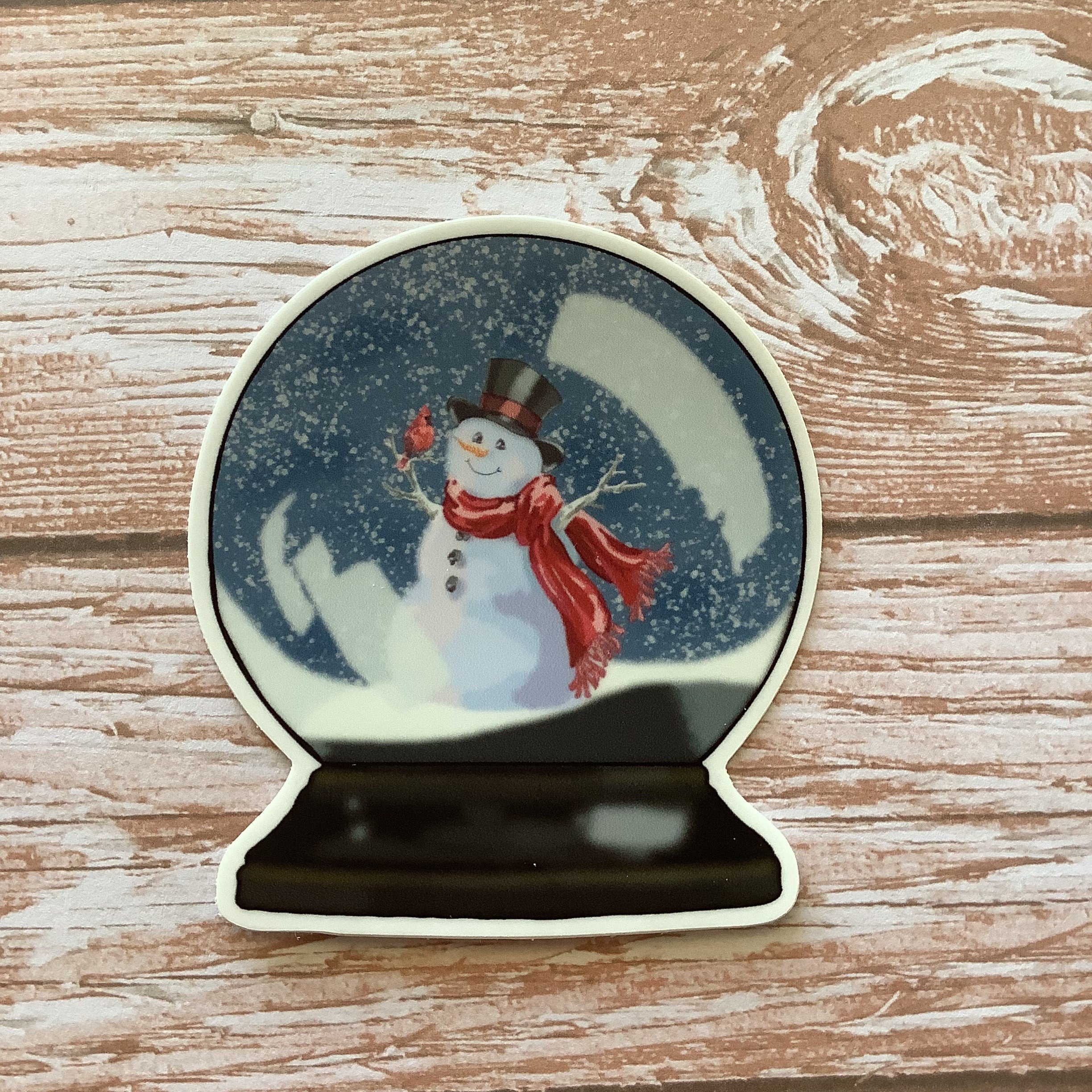 Snowman Snow Globe - Vinyl Sticker