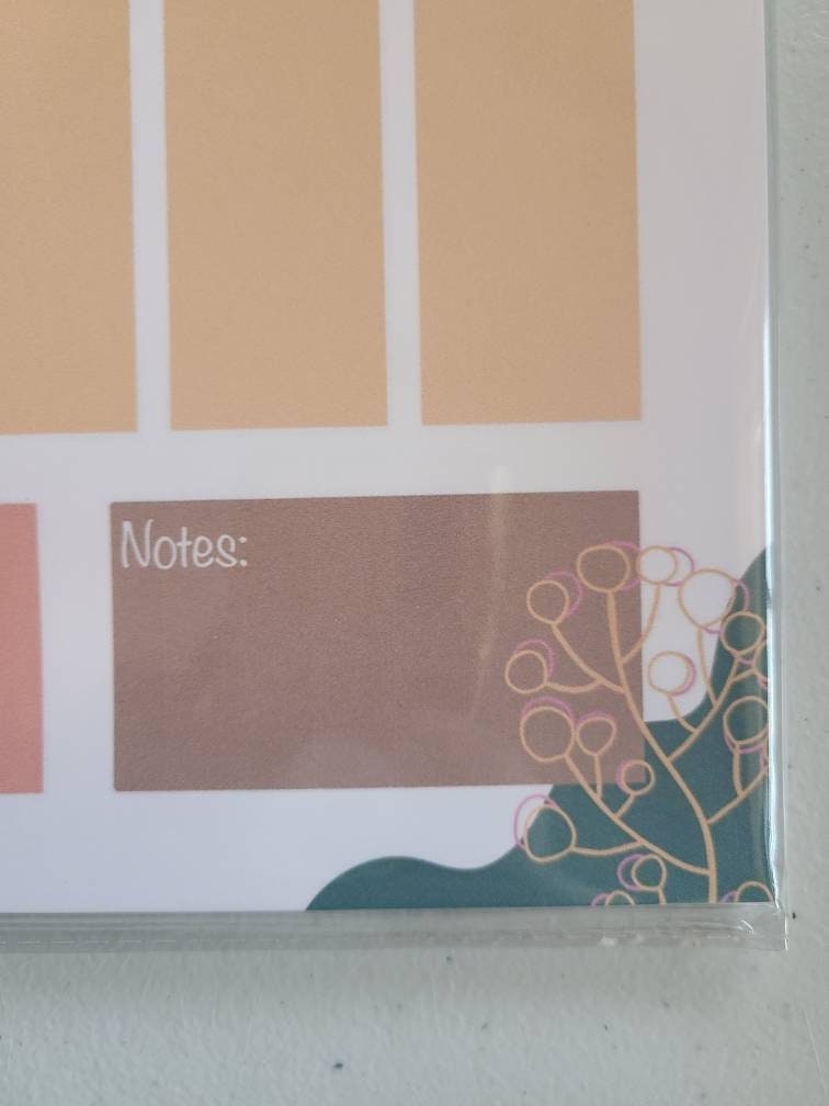 Weekly Planner Notepad- Peony and Floral Sketches (53 sheets) 8.5" x 11"