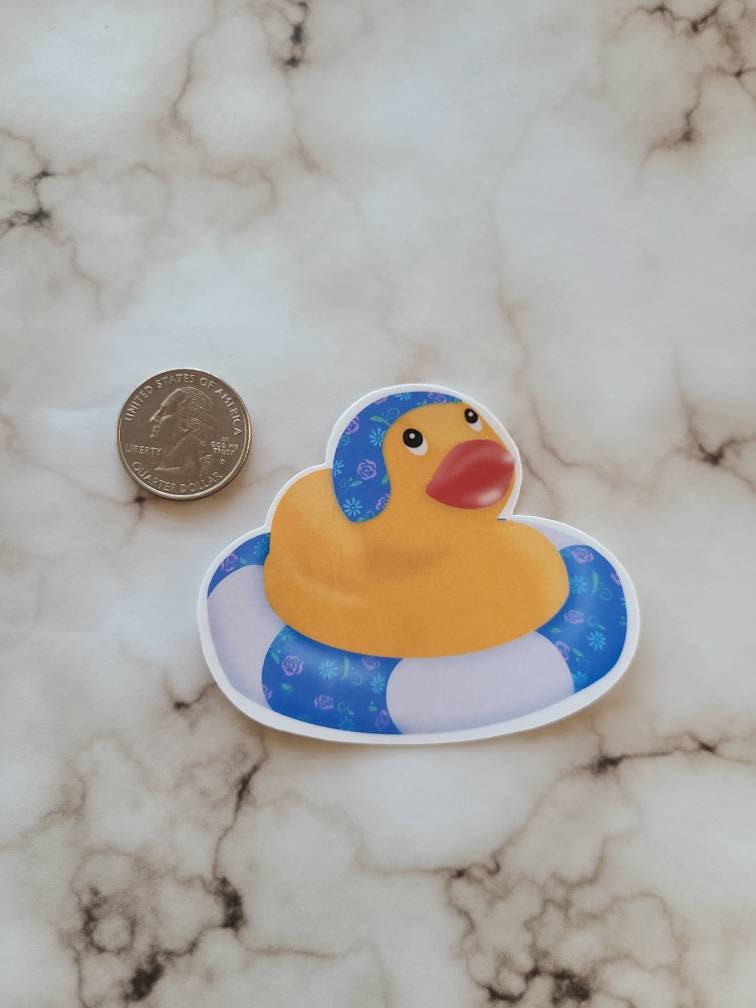 Swim Time Rubber Duck - Vinyl Sticker