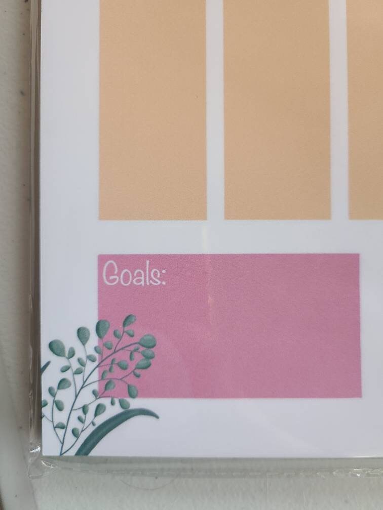 Weekly Planner Notepad- Peony and Floral Sketches (53 sheets) 8.5" x 11"