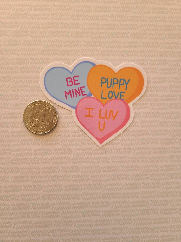 Valentine Candy Hearts - Inspirational Vinyl Sticker
