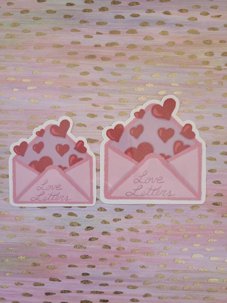 Valentine's Day Stickers - Set of 6 vinyl stickers