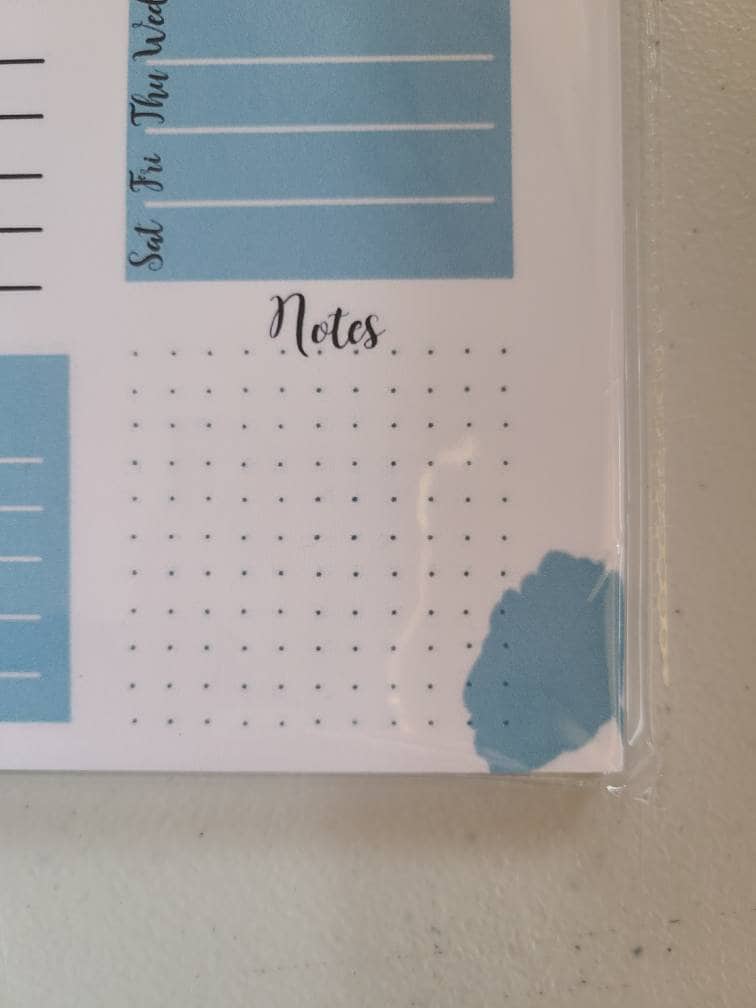 Weekly Planner Notepad- Blue Poppy (53 sheets) 8.5" x 11"