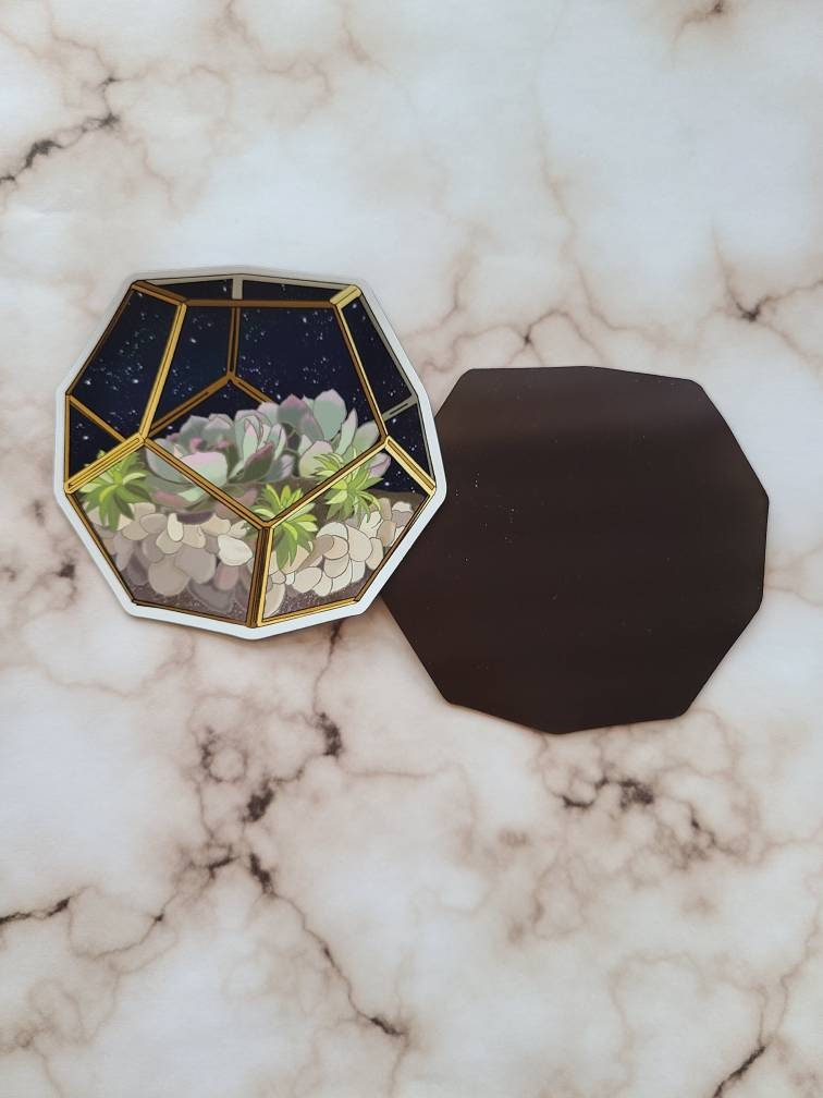 Night Sky Succulent Terrarium - Fridge Magnet
