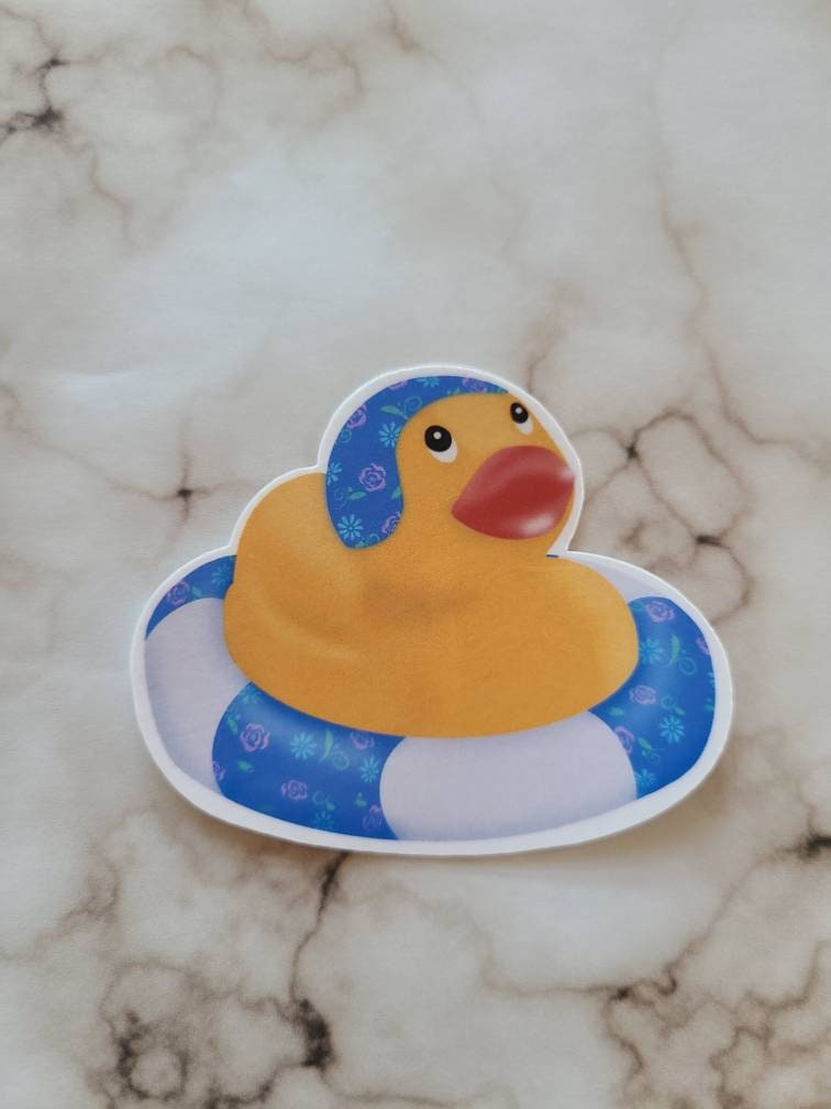 Swim Time Rubber Duck - Vinyl Sticker