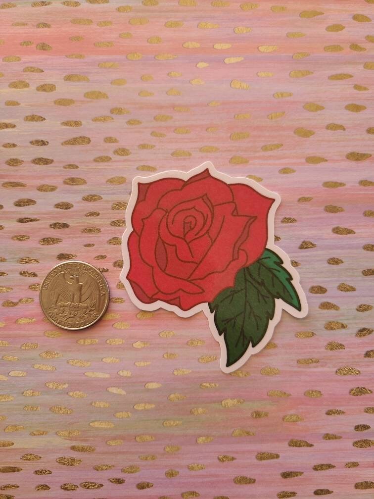 Red Rose - Vinyl Sticker