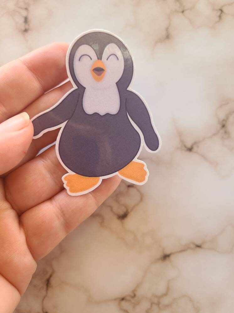 Cute Singing Penguin - Vinyl Sticker