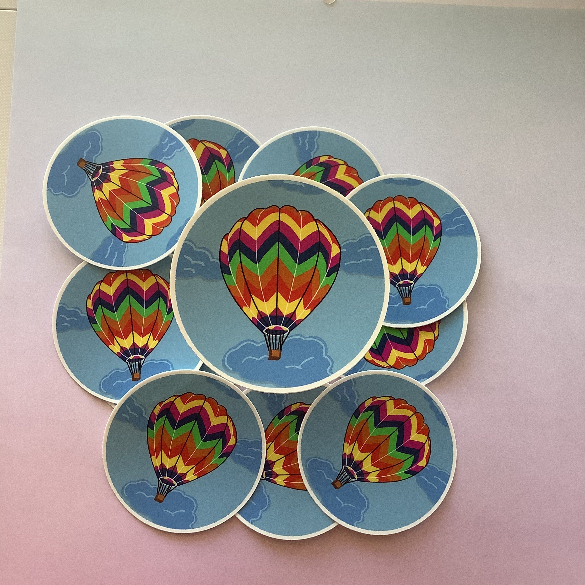 Hot Air Balloon - Vinyl Sticker