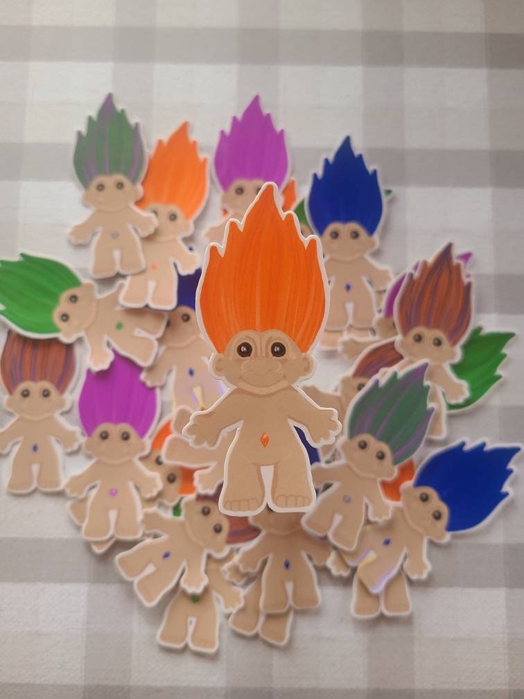 Retro Troll Doll- Vinyl Sticker Set