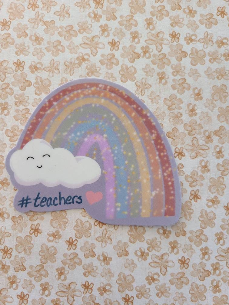 Colorful Rainbow Teacher - Vinyl Sticker