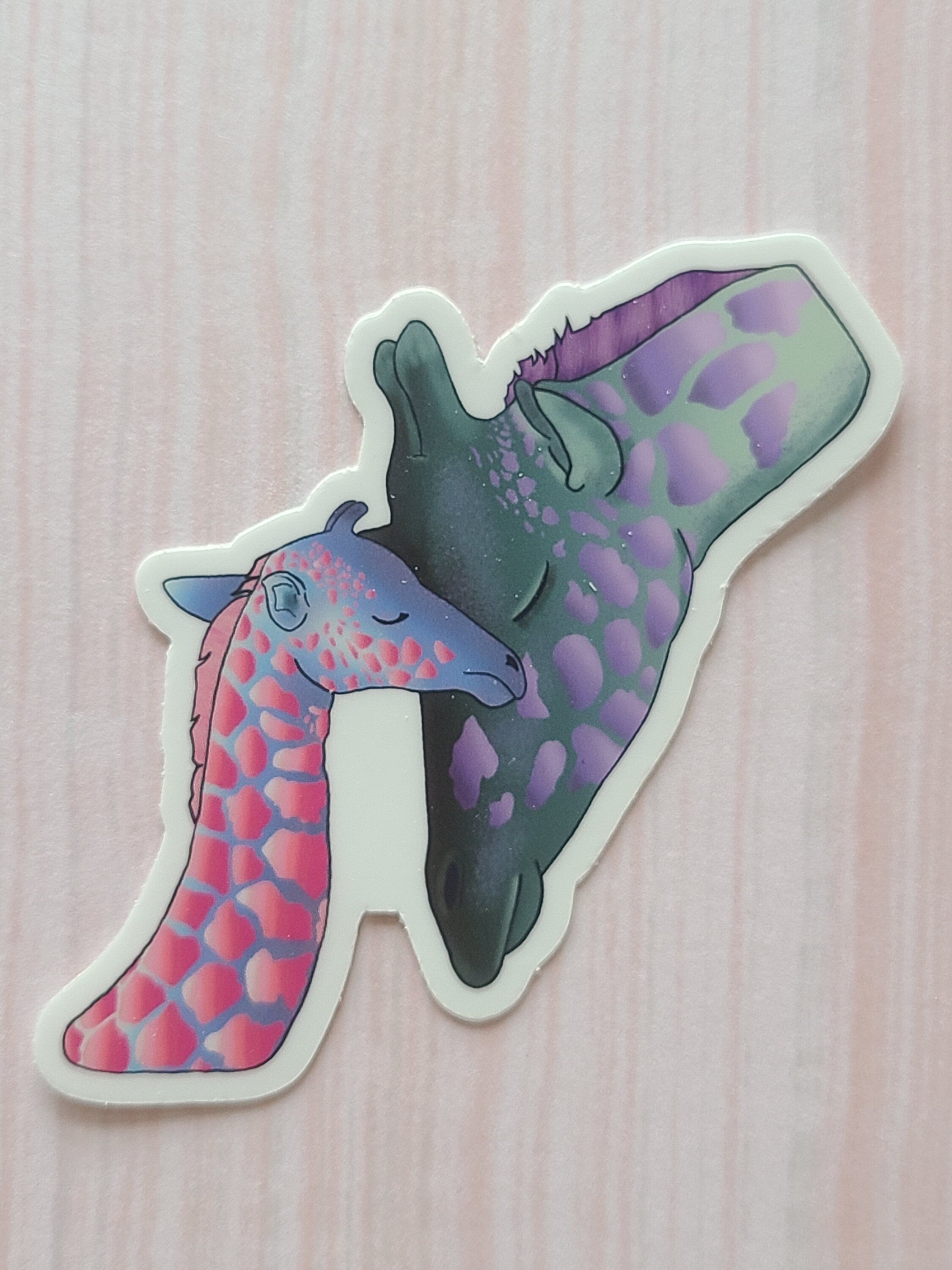 Mama and Baby Giraffe - Vinyl Sticker