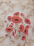 Beautiful Red Poppies - Vinyl Sticker