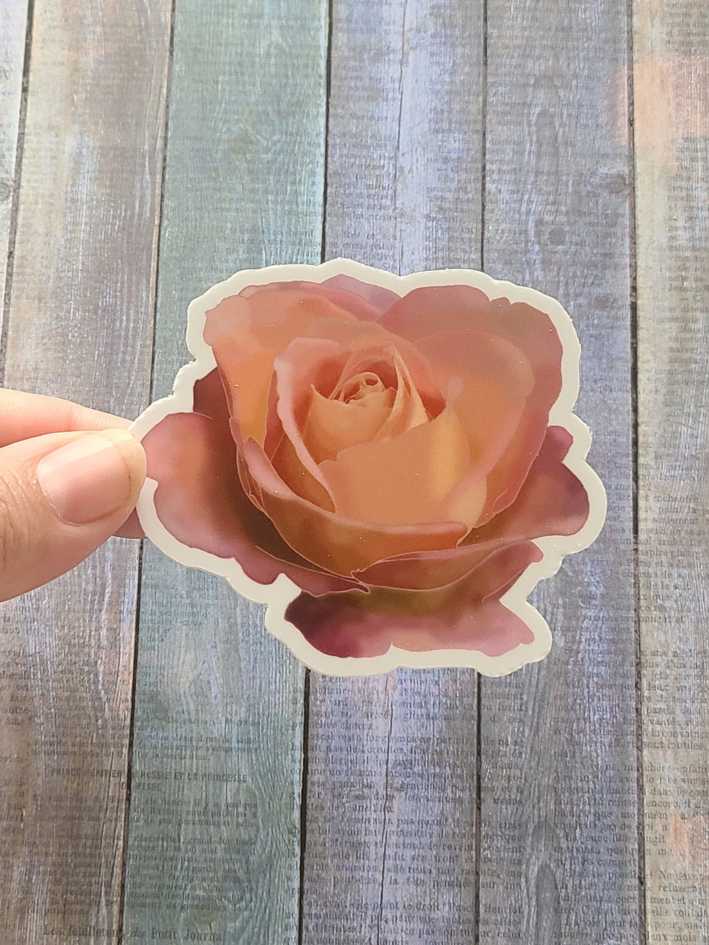 Pink Rose - Vinyl Sticker