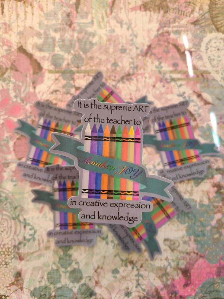 Inspirational Teachers Awaken Joy - Vinyl Sticker