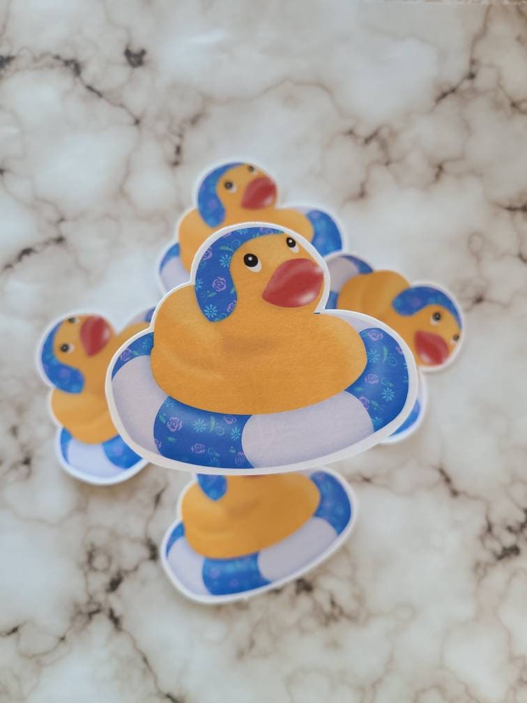 Swim Time Rubber Duck - Vinyl Sticker