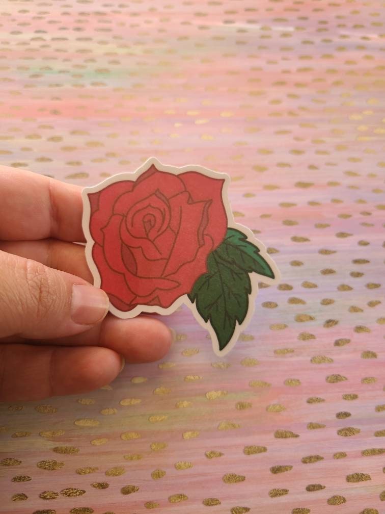 Red Rose - Vinyl Sticker