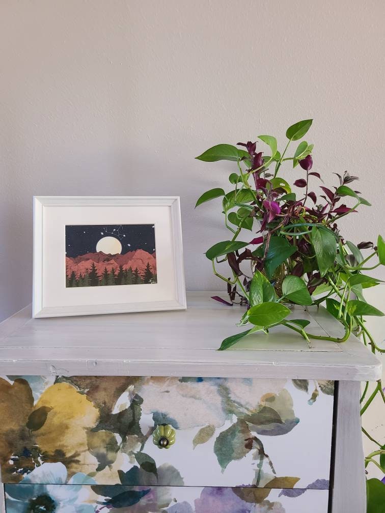 Full Moon Orion Landscape Signed Print - 5 x 7 inches