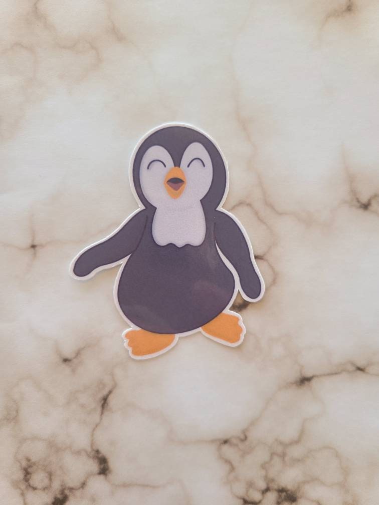 Cute Singing Penguin - Vinyl Sticker