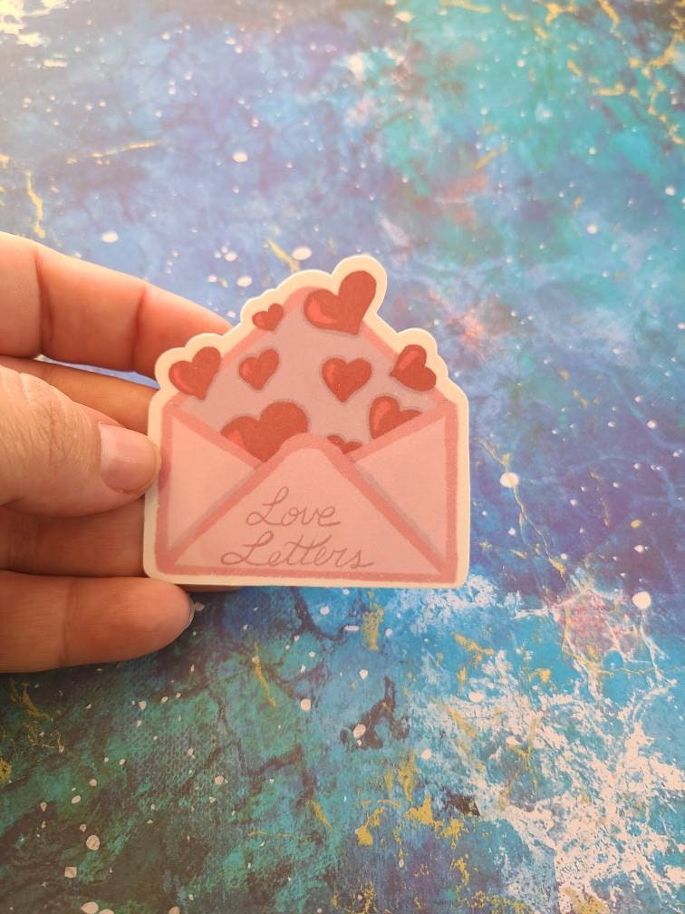 Valentine Love Letters Envelope - Vinyl Sticker