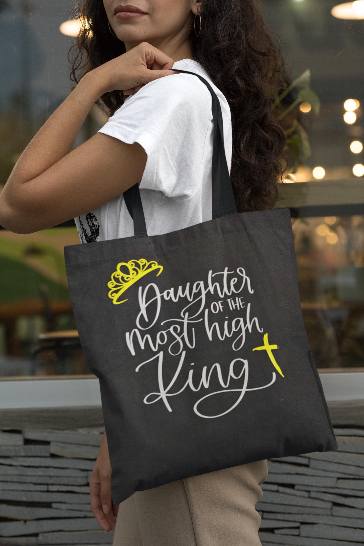 "Daughter of the Most High King" Tote Bag Set – Handmade Vinyl Design