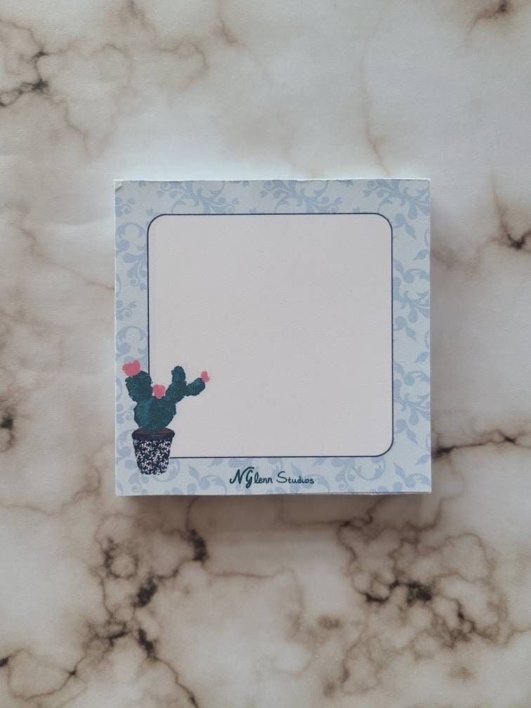 Prickly Pear Succulent Memo Pad