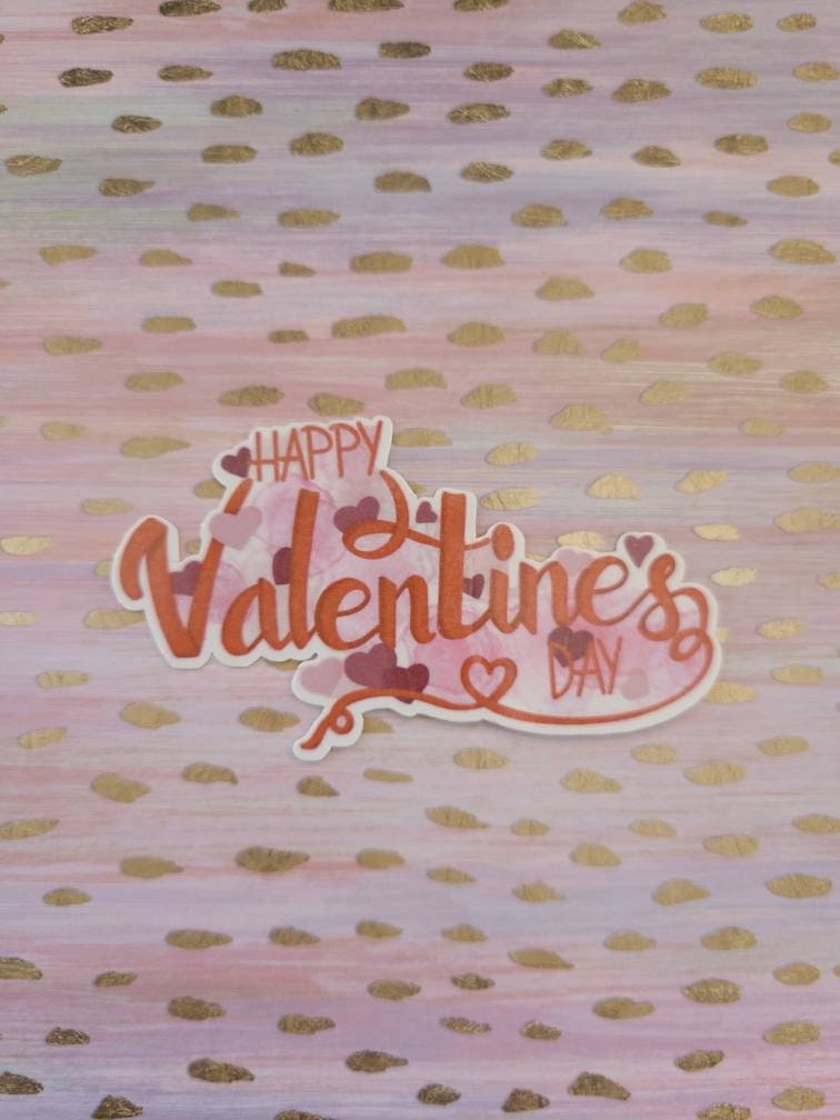 Valentine's Day Stickers - Set of 6 vinyl stickers