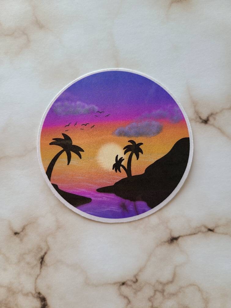 Beautiful Ocean Sunset-  Vinyl Sticker