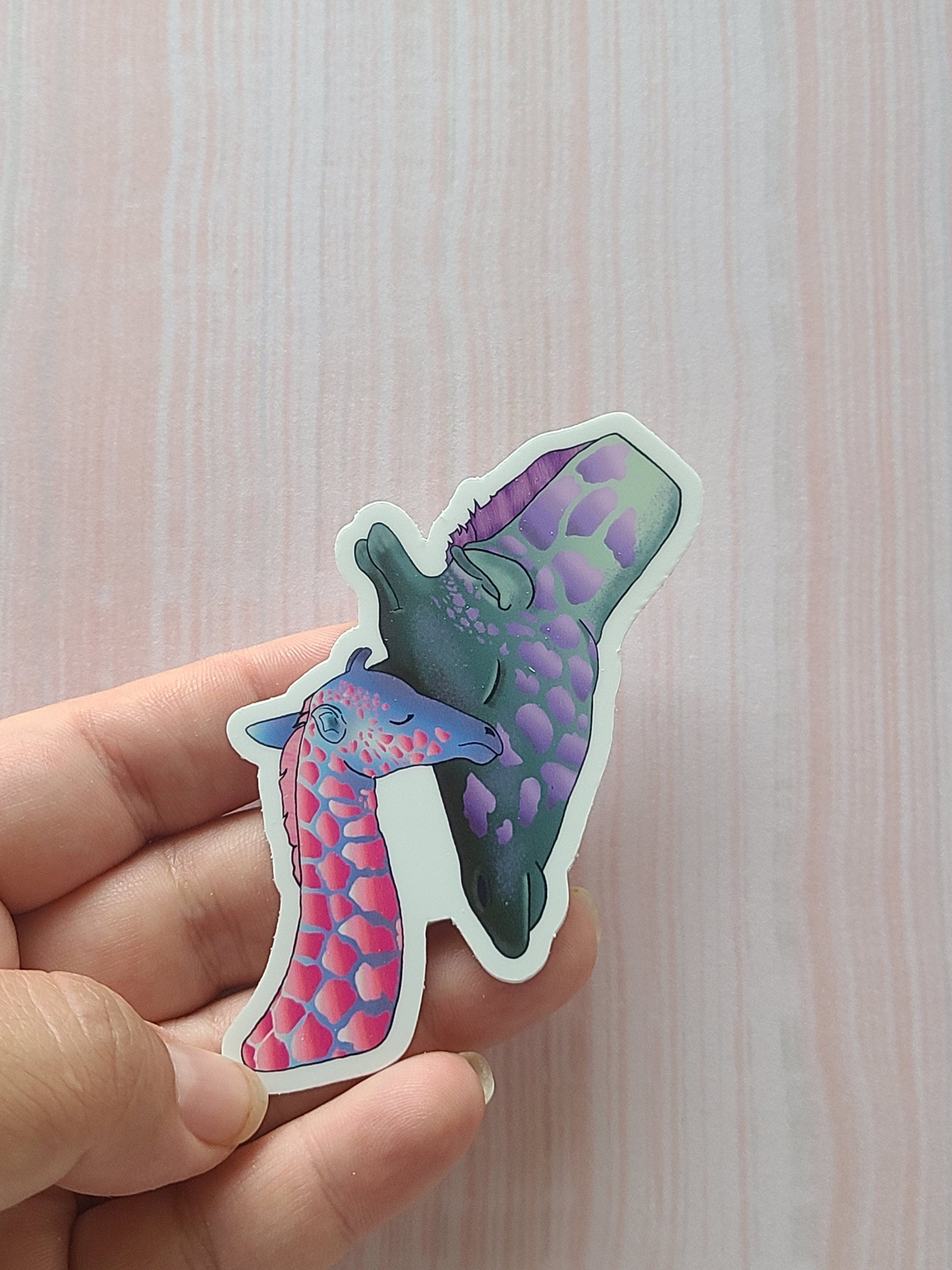 Mama and Baby Giraffe - Vinyl Sticker