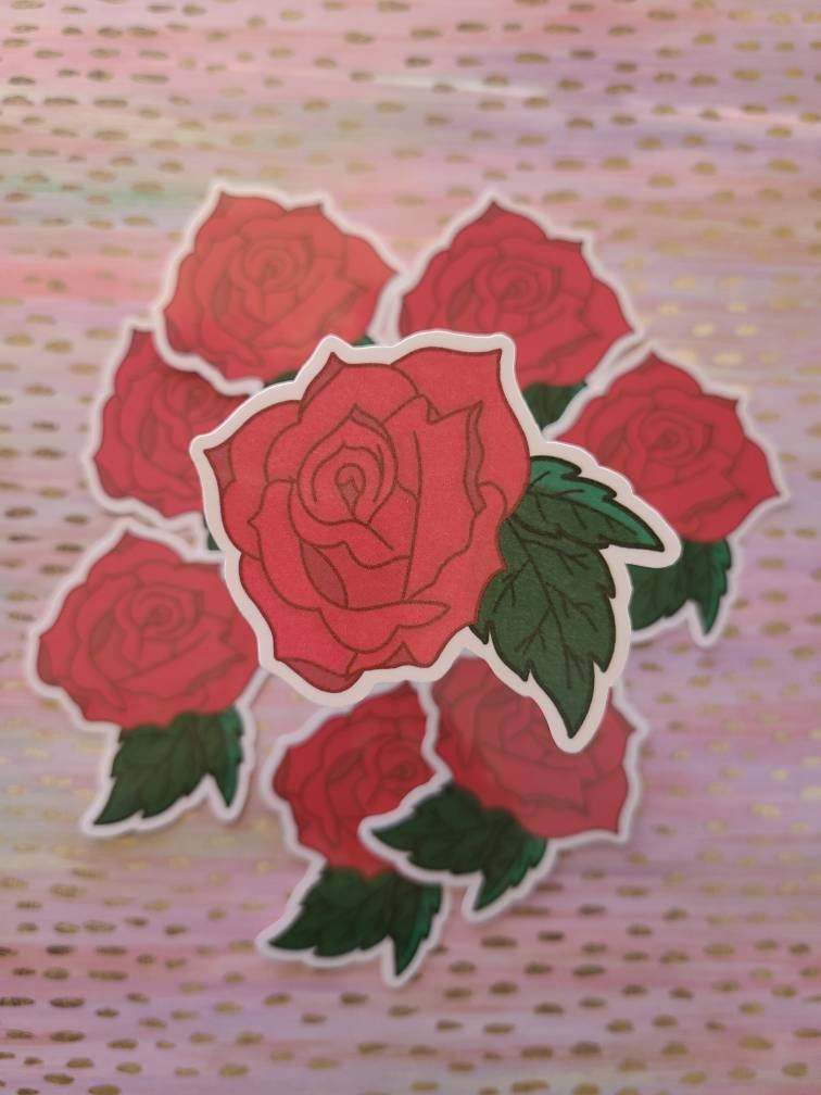 Red Rose - Vinyl Sticker