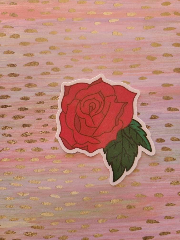 Red Rose - Vinyl Sticker