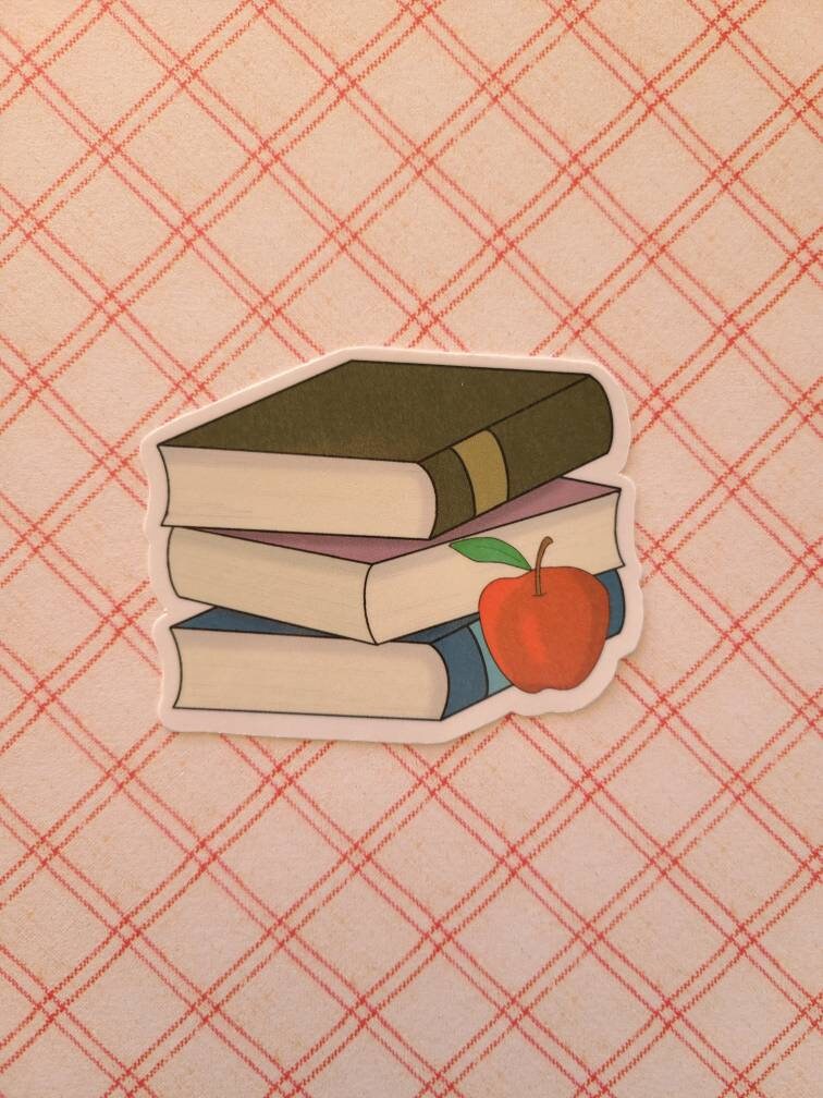 Stack of Books, Teacher Lessons - Vinyl Sticker