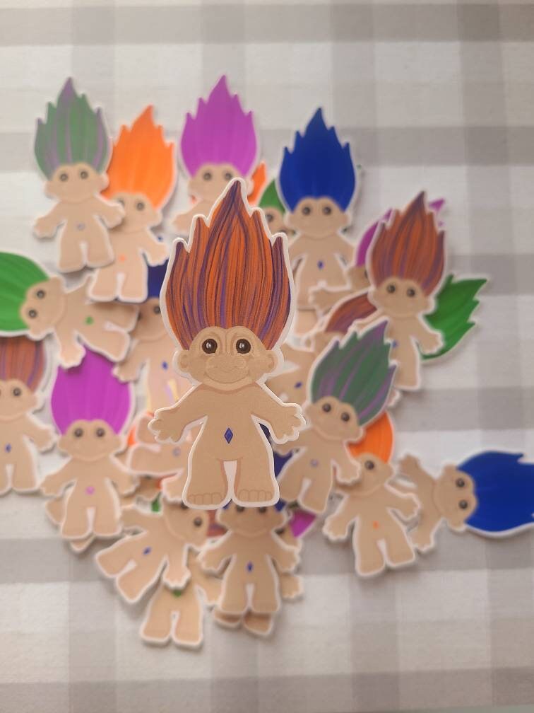 Retro Troll Doll- Vinyl Sticker Set