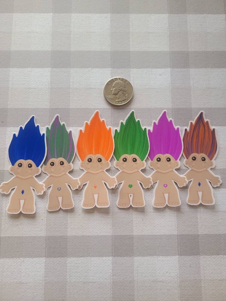 Retro Troll Doll- Vinyl Sticker Set