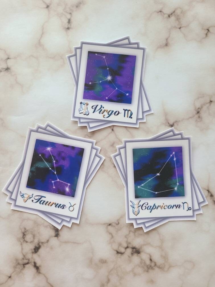 Full Zodiac Constellation - Vinyl Sticker Set of 12