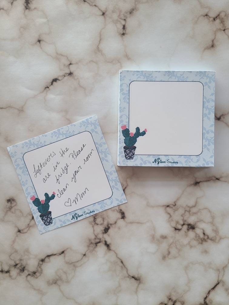 Prickly Pear Succulent Memo Pad