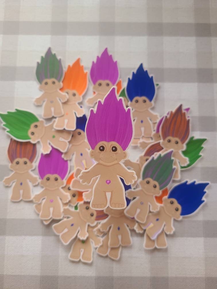 Retro Troll Doll- Vinyl Sticker Set