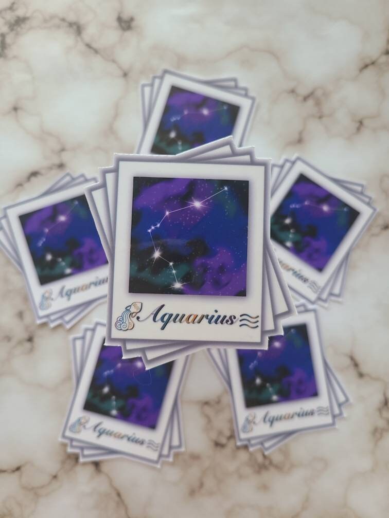 Aquarius Zodiac Constellation - Vinyl Sticker