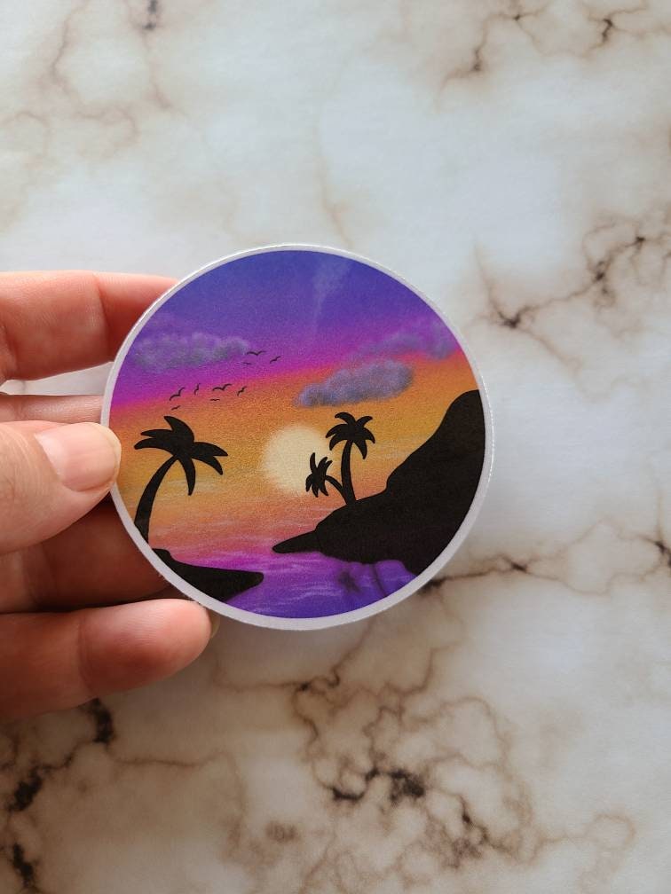 Beautiful Ocean Sunset-  Vinyl Sticker