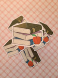 Stack of Books, Teacher Lessons - Vinyl Sticker