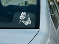 Butterflies and Hearts Window Decal, Car Decal