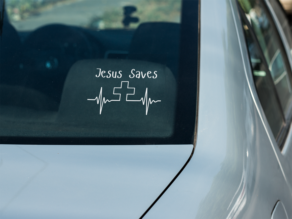 Jesus Saves Window Decal, Car Decal