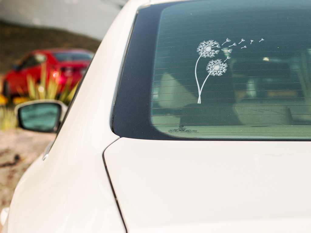 Dandelion Window Decal, Car Decal