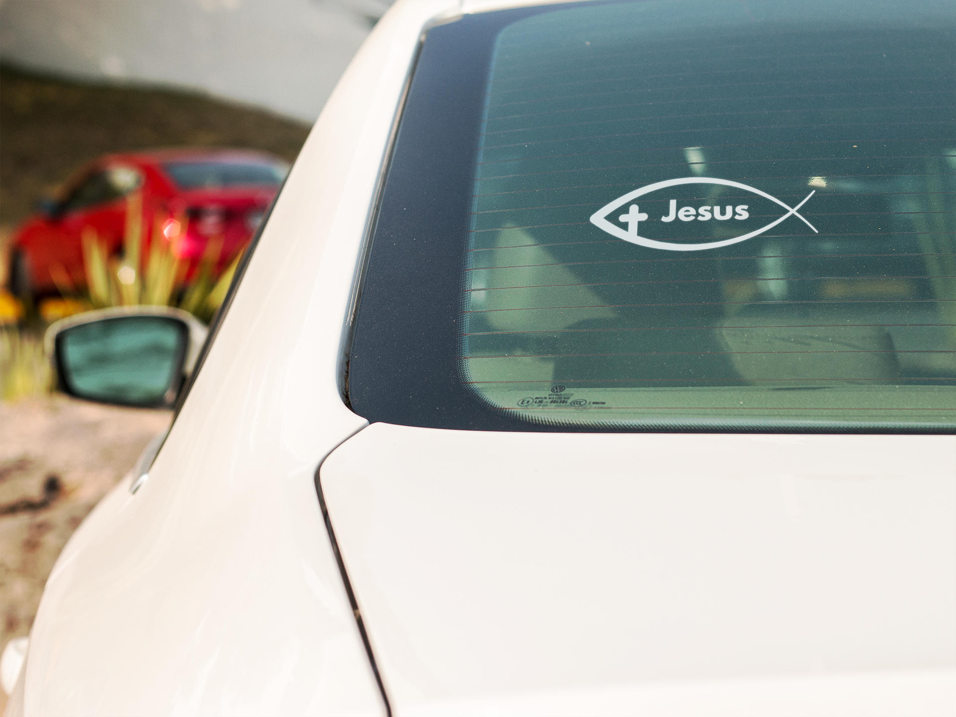 Jesus Fish Window Decal, Car Decal