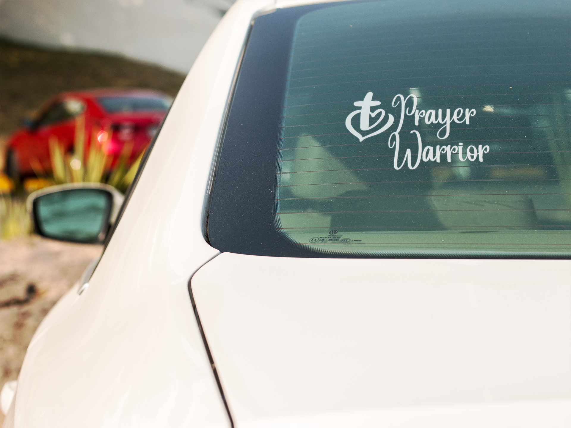 Prayer Warrior Window Decal, Car Decal